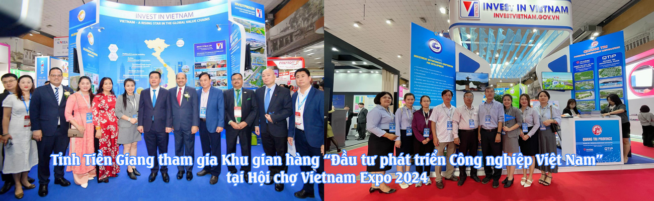 Tiền Giang tham gia Khu gian hàng “Đầu tư phát triển Công nghiệp Việt Nam” tại Vietnam Expo 2024